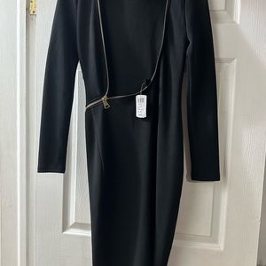 Open back long sleeve dress